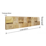 Solid Wood Natural Pine Square shape Wall Panel