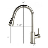 BASIC Pull Out Sprayer Solid Brass Kitchen Faucet