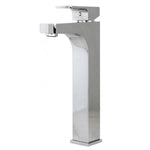 LEWIS Square Design Solid Brass Single Hole Bathroom Vanity Faucet