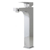 LEWIS Square Design Solid Brass Single Hole Bathroom Vanity Faucet