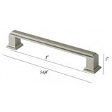 ROMA Solid Zinc Alloy Brushed Nickel Cabinet Drawer Pull Handle