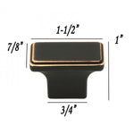 NEPOLI Rectangle Oil Rubbed Bronze Cabinet Drawer Knob