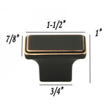 NEPOLI Rectangle Oil Rubbed Bronze Cabinet Drawer Knob