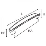 Bead Kitchen Cabinet Drawer Pull Handle (Brushed Nickel)